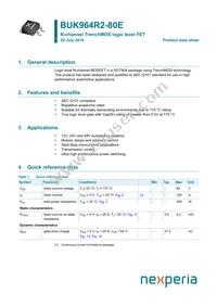 BUK964R2-80E Datasheet Cover