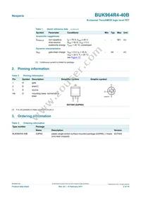 BUK964R4-40B Datasheet Page 2