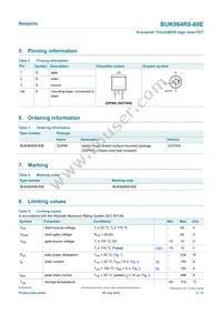 BUK964R8-60E Datasheet Page 2