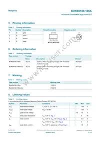 BUK98180-100A Datasheet Page 2