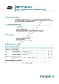 BUK9K22-80EX Datasheet Cover