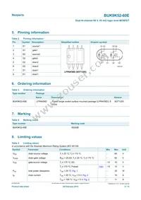 BUK9K52-60E Datasheet Page 2