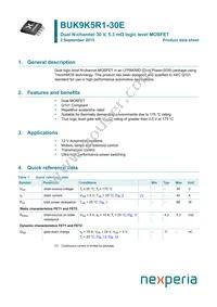 BUK9K5R1-30EX Datasheet Cover