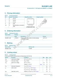 BUK9M11-40EX Datasheet Page 2