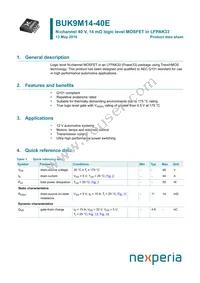 BUK9M14-40EX Datasheet Cover