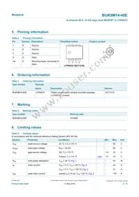 BUK9M14-40EX Datasheet Page 2