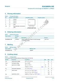 BUK9M6R6-30EX Datasheet Page 2
