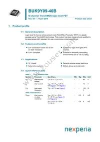 BUK9Y09-40B Datasheet Cover