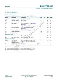 BUK9Y09-40B Datasheet Page 3
