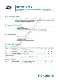 BUK9Y12-40E Datasheet Cover