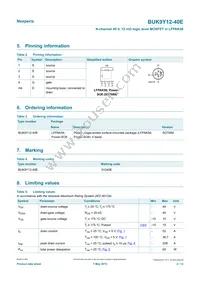 BUK9Y12-40E Datasheet Page 2