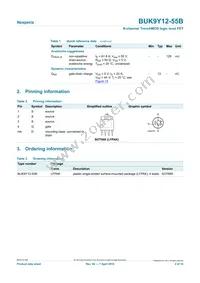 BUK9Y12-55B Datasheet Page 2