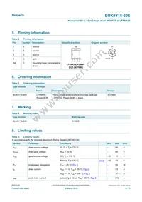 BUK9Y15-60E Datasheet Page 2