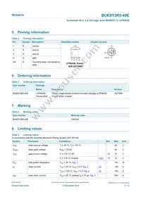 BUK9Y3R5-40E Datasheet Page 2