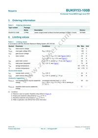 BUK9Y53-100B Datasheet Page 2