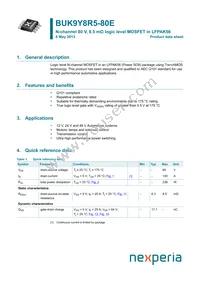 BUK9Y8R5-80EX Datasheet Cover