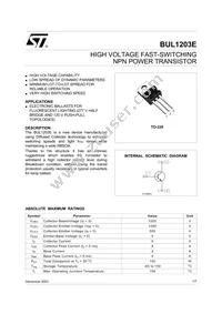 BUL1203E Datasheet Cover