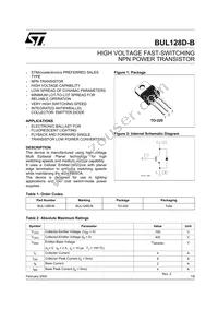 BUL128D-B Datasheet Cover