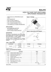 BUL416 Datasheet Cover