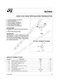 BUY69A Datasheet Cover