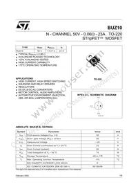 BUZ10 Datasheet Cover