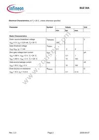 BUZ30A Datasheet Page 2