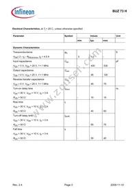 BUZ73H3046XKSA1 Datasheet Page 3