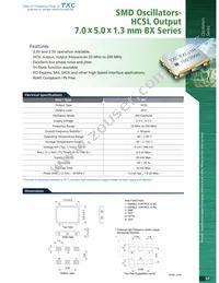 BX-100.000MBE-T Datasheet Cover