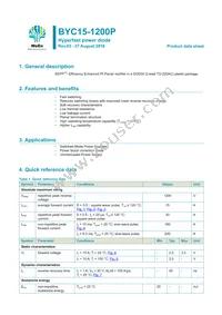 BYC15-1200PQ Datasheet Cover