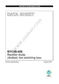 BYC5B-600 Datasheet Cover