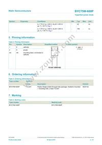 BYC75W-600PQ Datasheet Page 2