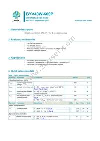 BYV40W-600PQ Datasheet Cover