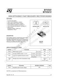 BYV54V-200 Datasheet Cover