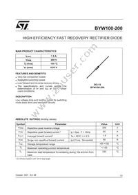 BYW100-200 Datasheet Cover