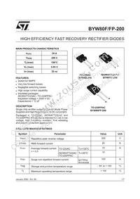 BYW80FP-200 Datasheet Cover