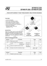 BYW81P-200 Datasheet Cover