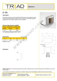 C-1X Datasheet Cover