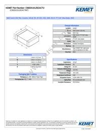 C0603X101J5GACTU Datasheet Cover