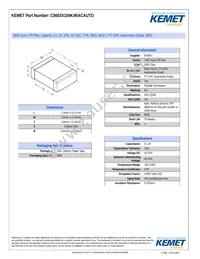 C0603X104K4RACAUTO Datasheet Cover