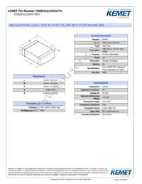 C0603X121J5GACTU Datasheet Cover