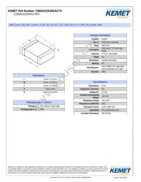 C0603X220J5GACTU Datasheet Cover