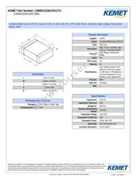 C0805V223KCRAC7800 Datasheet Cover