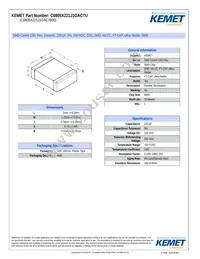 C0805X221J1GACTU Datasheet Cover