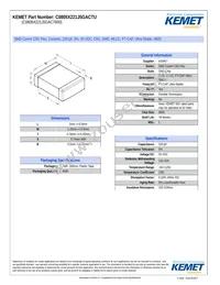 C0805X221J5GACTU Datasheet Cover