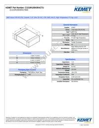 C1210R105K5RAC7800 Datasheet Cover