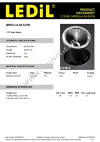 C12480_MIRELLA-50-S-PIN Datasheet Cover