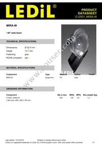 C12501_MIRA-W Datasheet Cover