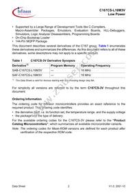 C167CSL16M3VCAFXUMA2 Datasheet Page 6