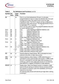 C167CSL40MCABXUMA2 Datasheet Page 13