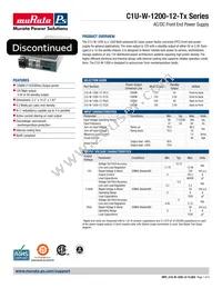 C1U-W-1200-12-TC2C Datasheet Cover